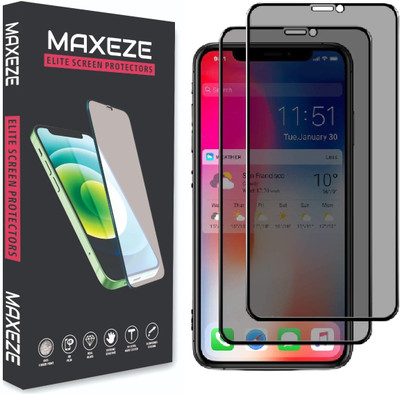 MAXEZE Edge To Edge Tempered Glass for Apple iPhone XR(Pack of 2)