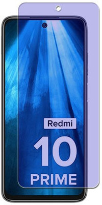 MUTAALI Tempered Glass Guard for Redmi 10 Prime Front Anti Blue(Pack of 1)