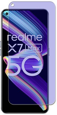 MUTAALI Tempered Glass Guard for Realme X7 Max 5G Front Anti Blue(Pack of 1)