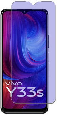 MUTAALI Tempered Glass Guard for Vivo Y33s Front Anti Blue(Pack of 1)