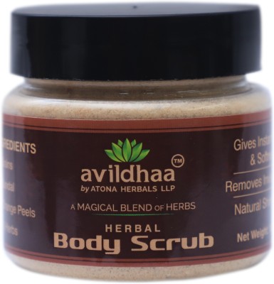 Avildhaa organic Face & Body Scrub For Skin Brightening De-Tan Ayurveda, Exfoliate Knees, Elbows, Face, Scalp, Arms Etc  Scrub(100 ml)