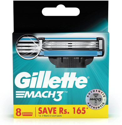 Gillette Mach 3 Manual Shaving Razor Blades - 8 Pack (Catridge)