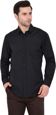 high skyzz Men Solid Casual Black Shirt