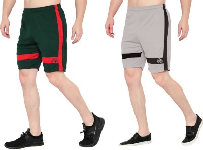 Dia A Dia Striped Men Green, Grey Sports Shorts