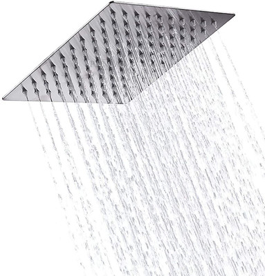 PLNJAR Over Head Shower Home Equipment 6*6 Slim Body Rain Shower For Wall Mount Bathroom Accessories Set For Home With Arm Combo Made In Stainless Steel 304, Look Like Luxurious, Great Choice For Bath Accessories, Best For All Bathroom Shower Head