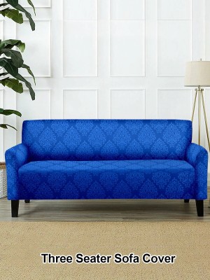 Flipkart SmartBuy Polyester Floral Sofa Cover(Blue Pack of 1)