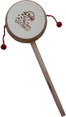 tirupaticollection wooden damru toy - kid's musical instrument beautiful handcrafted,Best Gift Idea for kids(Multicolor)