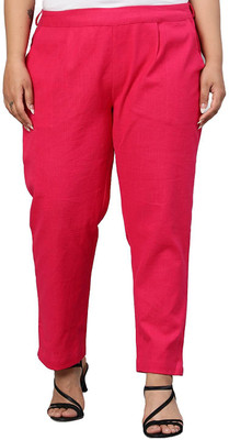 ZIBHI Regular Fit Women Pink Trousers
