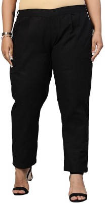 ZIBHI Regular Fit Women Black Trousers