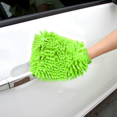 Manu Hut Microfiber Vehicle Washing Gloves Wet and Dry Microfiber Cleaning Cloth