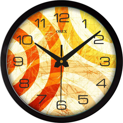 OREX Analog 30.5 cm X 30.5 cm Wall Clock(Black, With Glass, Standard)