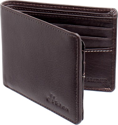 Hasan Men Casual Brown Genuine Leather Wallet(11 Card Slots)