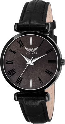 VIKINGS VK-LR-036-BLK-BLK LEATHER BELT Analog Watch  - For Women