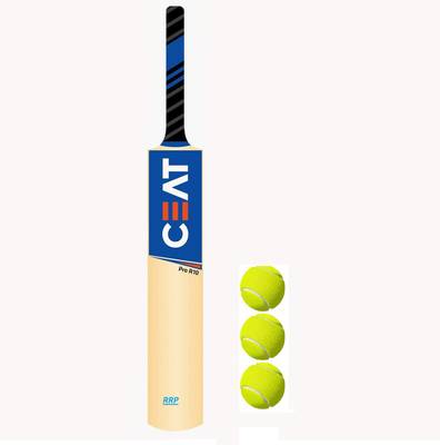 RRP CEAT POPLAR WILLOW BAT SIZE 5 WTH 3 WOOLEN TENNIS BALL COMBO AGE FOR 8 TO 11 YEARS Poplar Willow Cricket  Bat