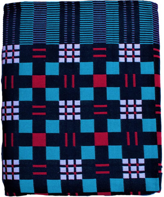 Tharunsha Elite Checkered Single AC Blanket for  Mild Winter(Cotton, Blue, Muliticolor)
