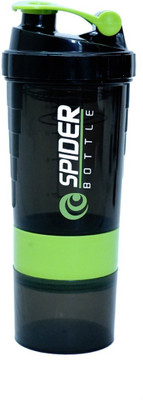 Pomic fit 528 ml Plastic Shaker(Pack of 1, Green, Black)