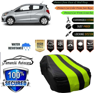 Tamanchi Autocare Car Cover For Chevrolet Spark(Green, Black)