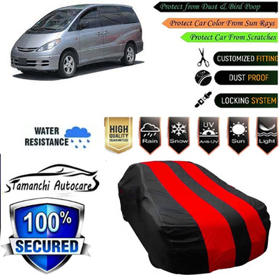 Tamanchi Autocare Car Cover For Toyota Estima(Red, Black)