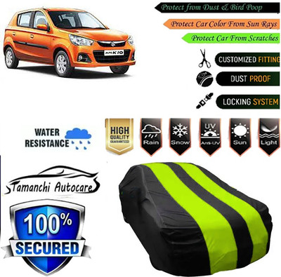 Tamanchi Autocare Car Cover For Maruti Suzuki Alto K10(Green, Black)
