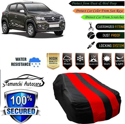 Tamanchi Autocare Car Cover For Renault Kwid(Red, Black)