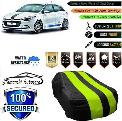Tamanchi Autocare Car Cover For Hyundai i20 Sportz(Green, Black)