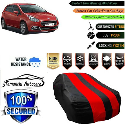 Tamanchi Autocare Car Cover For Fiat Punto Evo(Red, Black)