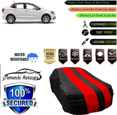 Tamanchi Autocare Car Cover For Volkswagen Ameo(Red, Black)