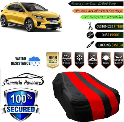 Tamanchi Autocare Car Cover For Kia Universal For Car(Red, Black)