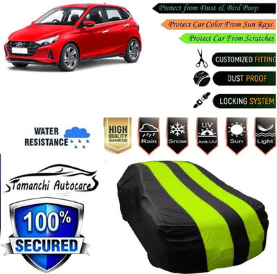 Tamanchi Autocare Car Cover For Mahindra i20(Green, Black)