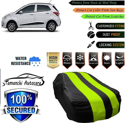 Tamanchi Autocare Car Cover For Hyundai Grand i10(Green, Black)