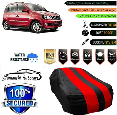 Tamanchi Autocare Car Cover For Mahindra Quanto(Red, Black)