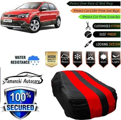 Tamanchi Autocare Car Cover For Volkswagen Cross Polo 1.5 TDI(Red, Black)