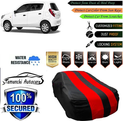 Tamanchi Autocare Car Cover For Maruti Suzuki Alto K10(Red, Black)