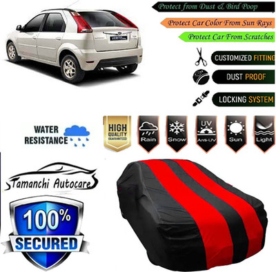 Tamanchi Autocare Car Cover For Mahindra Verito(Red, Black)