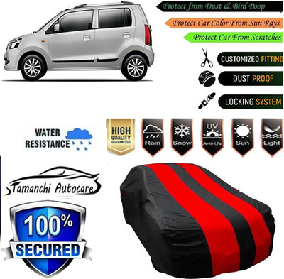 Tamanchi Autocare Car Cover For Maruti Suzuki WagonR(Red, Black)