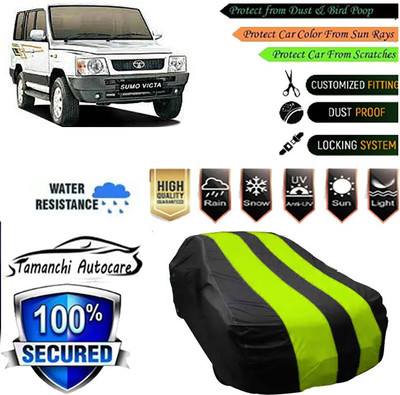 Tamanchi Autocare Car Cover For Tata Sumo Victa(Green, Black)