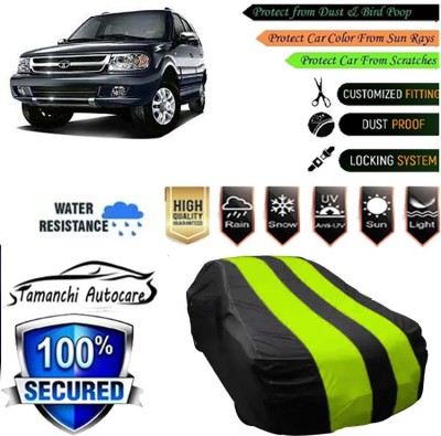 Tamanchi Autocare Car Cover For Tata Safari Dicor(Green, Black)