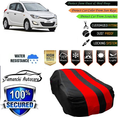 Tamanchi Autocare Car Cover For Hyundai Universal For Car(Red, Black)