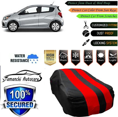 Tamanchi Autocare Car Cover For Chevrolet Spark(Red, Black)