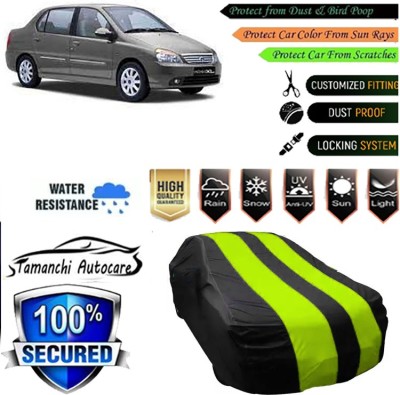 Tamanchi Autocare Car Cover For Tata Indigo XL(Green, Black)