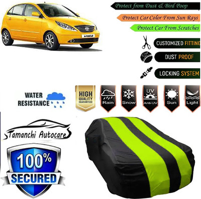 Tamanchi Autocare Car Cover For Tata Vista Tech(Green, Black)