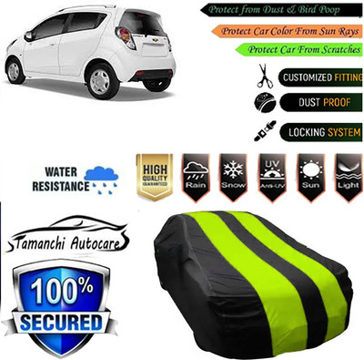 Tamanchi Autocare Car Cover For Chevrolet Beat(Green, Black)