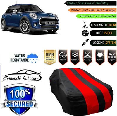 Tamanchi Autocare Car Cover For Mini Universal For Car(Red, Black)