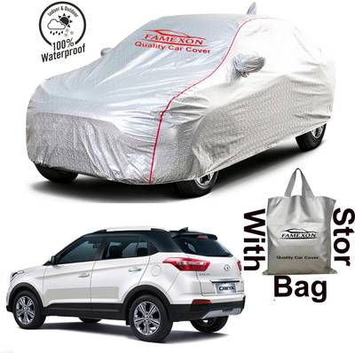 FAMEXON Car Cover For Hyundai Creta (With Mirror Pockets)