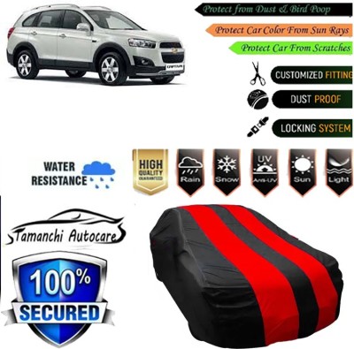 Tamanchi Autocare Car Cover For Chevrolet Captiva(Red, Black)