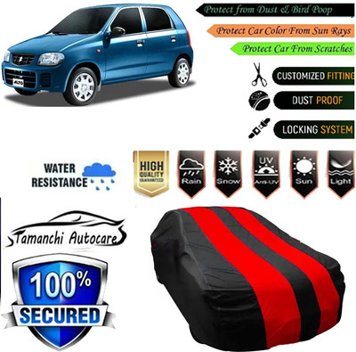 Tamanchi Autocare Car Cover For Maruti Suzuki Alto(Red, Black)