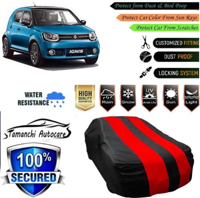 Tamanchi Autocare Car Cover For Maruti Suzuki Ignis(Red, Black)