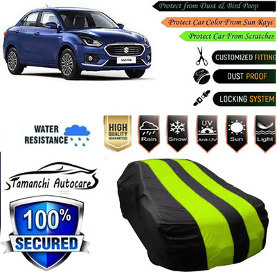 Tamanchi Autocare Car Cover For Maruti Suzuki Swift Dzire(Green, Black)