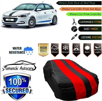 Tamanchi Autocare Car Cover For Hyundai i20 Sportz(Red, Black)