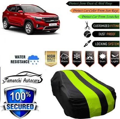 Tamanchi Autocare Car Cover For Kia Sonet(Green, Black)
